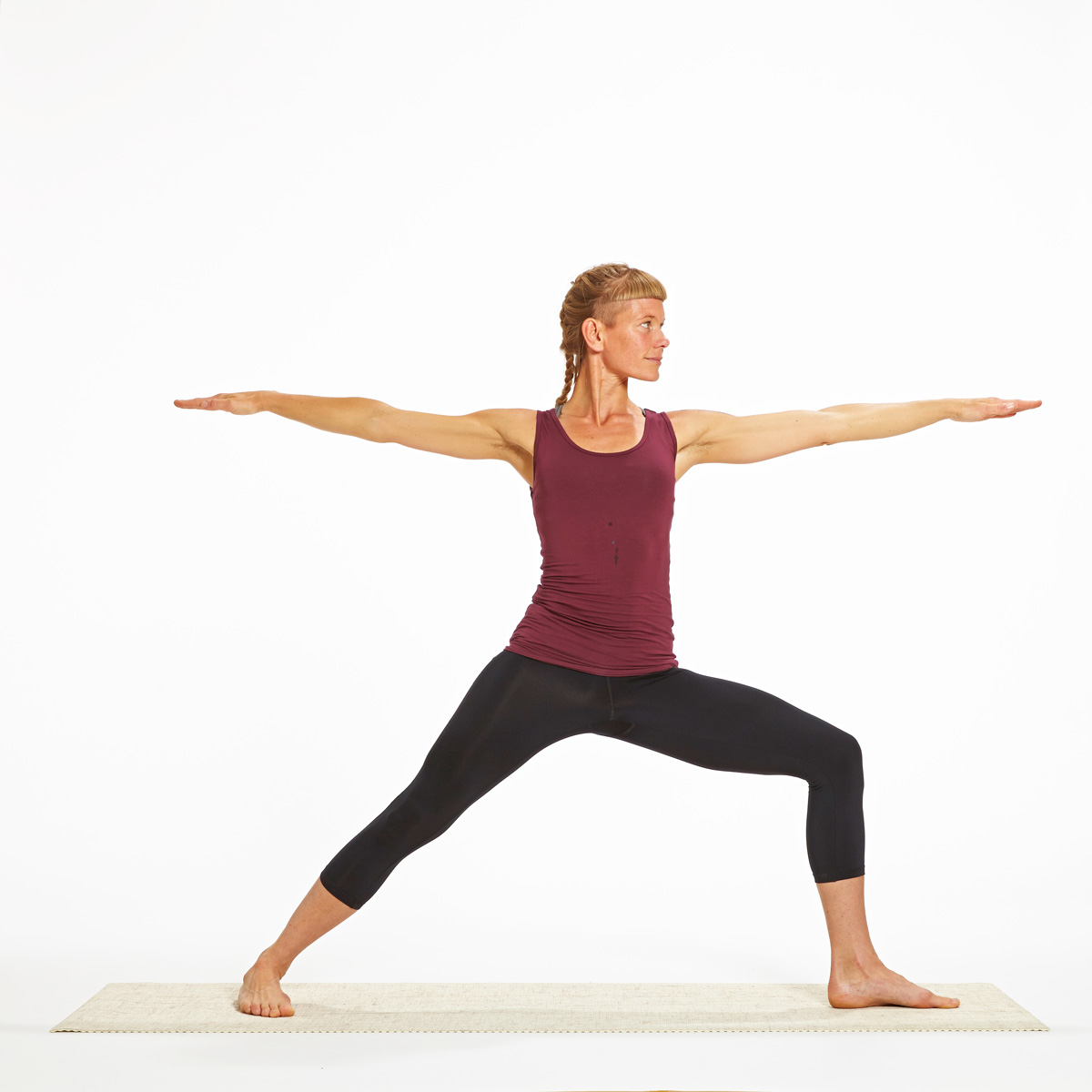 Exercise, female, good health, pose, warrior 2 pose, yoga, yoga pose icon -  Download on Iconfinder