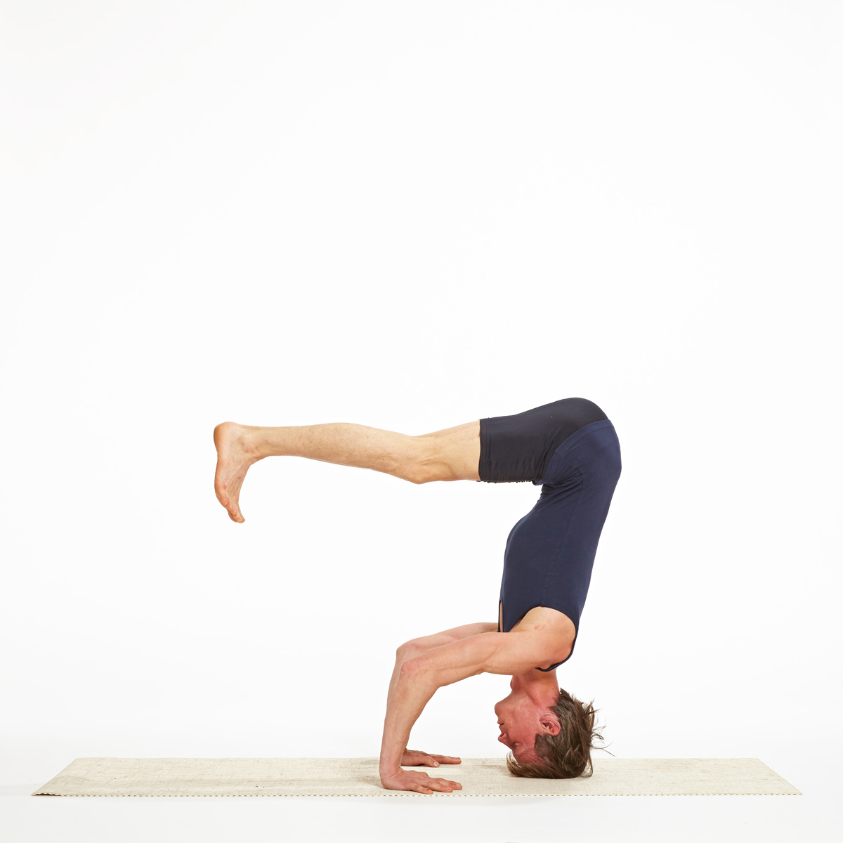 Headstand Half Fold stock image. Image of active, lady - 64465329